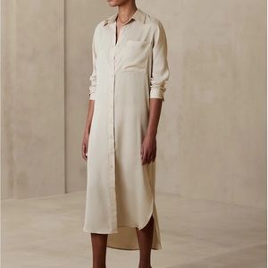 SILKY MAXI SHIRTDRESS
